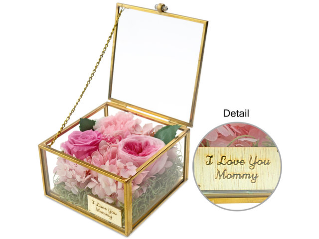 Preserved Forever Flower - Love You Mommy Flower Box  M58 - L36516792 Photo