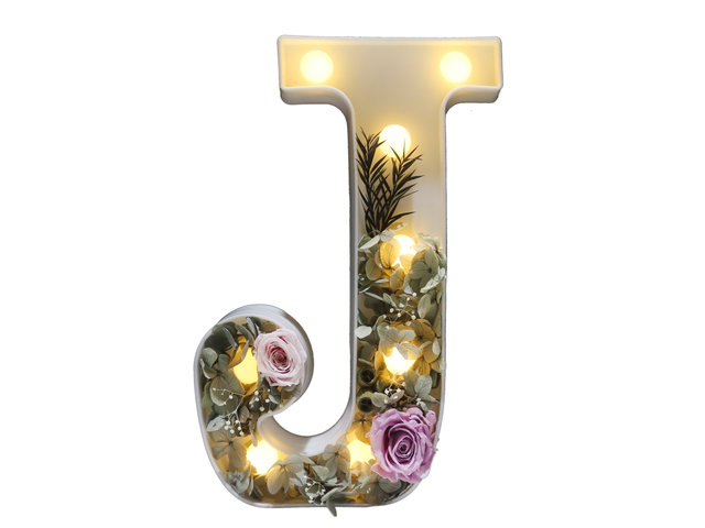 Preserved Forever Flower - Preserved Flower Alphabet Letter Floral Number Light ($550/Any 3pcs) - PT0513A3 Photo