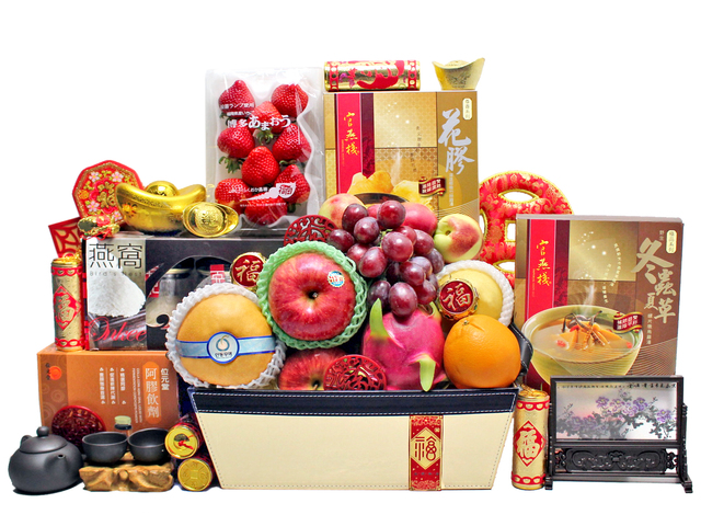 新年果籃Hamper - 農曆新年拜年禮物籃 R97 - L36511602 Photo